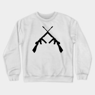 Crossed thompson submachine gun in black Crewneck Sweatshirt